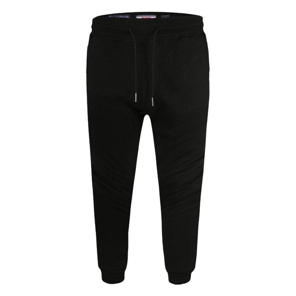 Duke Mens D555 Brandon Cuffed Kingsize Sweatpants / Black